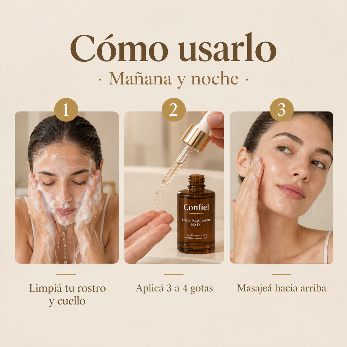 Confiel | Sérum Reafirmante NAD+ – Fórmula Coreana