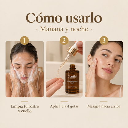 Confiel | Sérum Reafirmante NAD+ – Fórmula Coreana